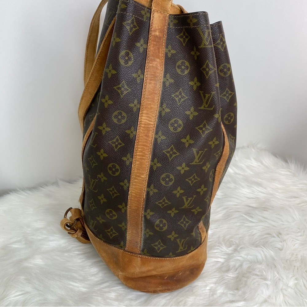 Vintage Authentic Louis Vuitton Randonnee GM Monogram Backpack w/Pouch - Picture 2 of 10